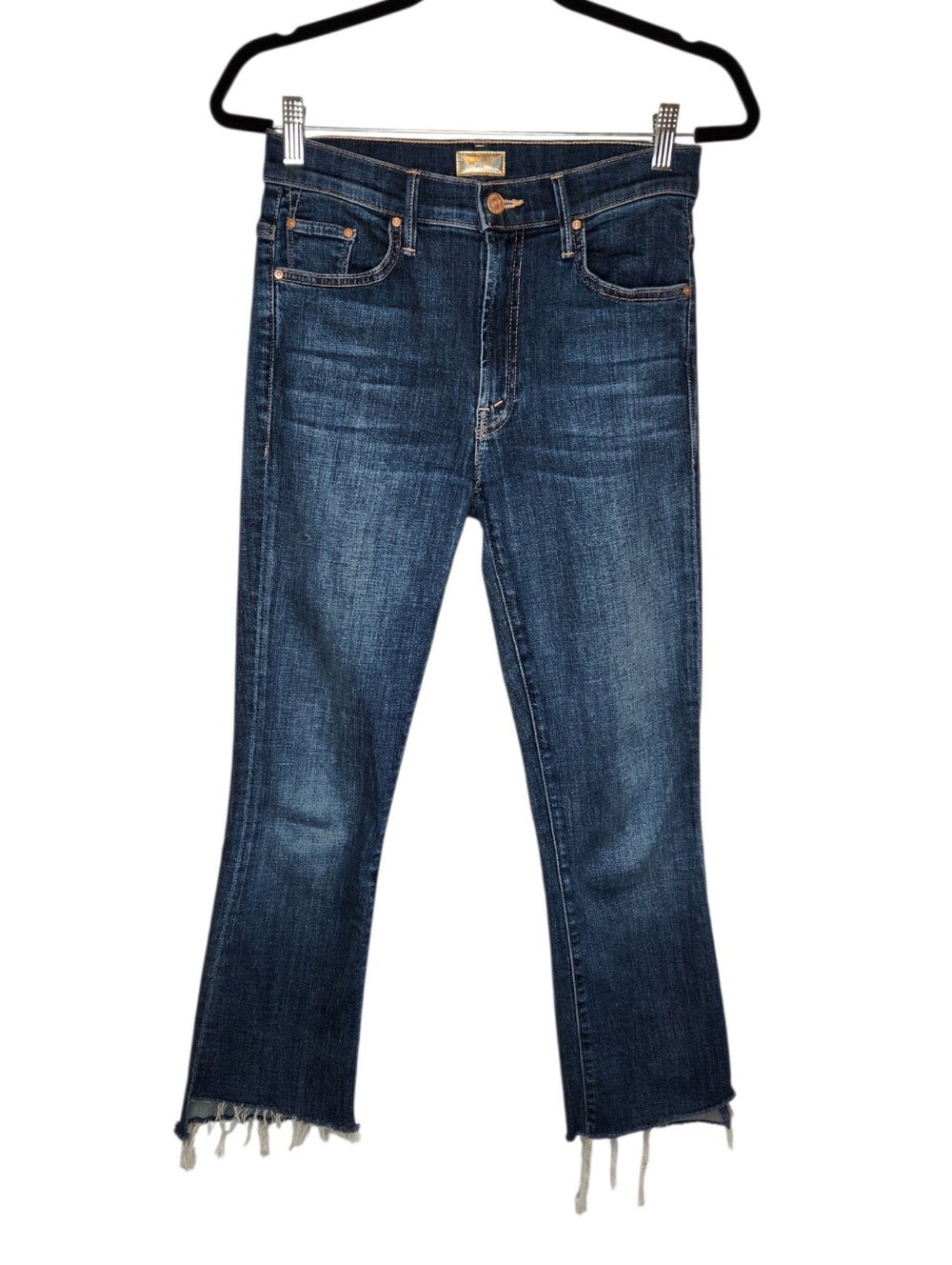 Mother The Insider Crop Step Fray Jeans in Girl Crush Wash Size 27